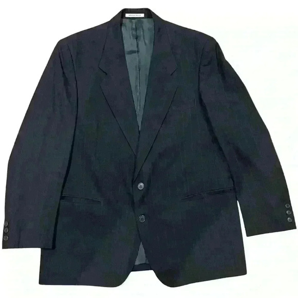 Yves Saint Laurent Men’s Two Piece Navy Blue Custom Suit YSL France 2 buttons - Picture 1 of 14